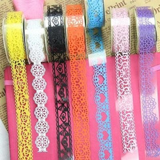 Hollow Lace Tape Deco Craft Self Adhesive Scrapbook Card Making 5 Rolls