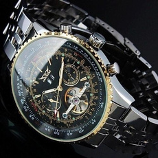 JARAGAR Luxury Watch Men Day/Month Tourbillon Mechanical Watches Stell Men's Watch Wristwatch with Gift Box