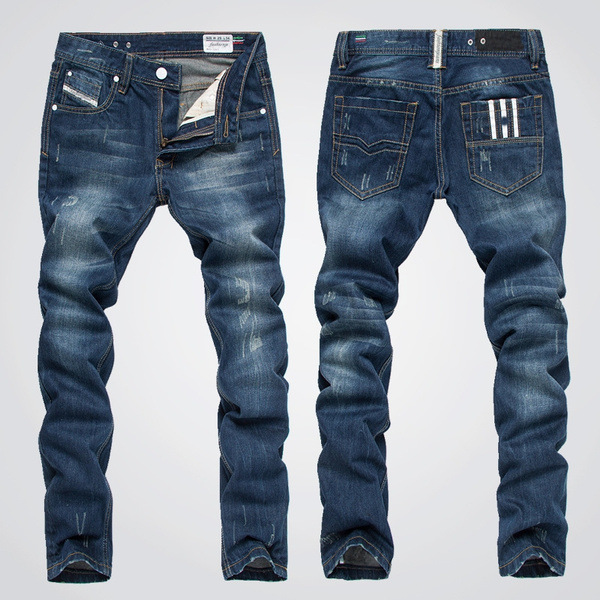 New Brand Slim Men's Jeans Fashion Casual Leisure Pants long trousers