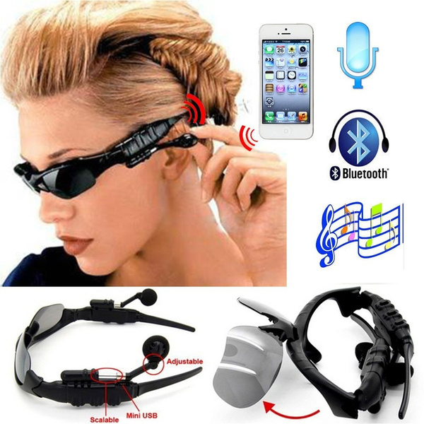 Wireless Bluetooth Headset Sports Running Motorcycle Sunglasses 