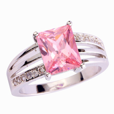 emeraldcutring, pink, pinktopazring, Love