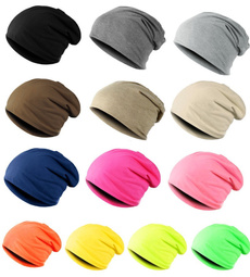 New Solid Color Unisex Hip-hop Cap Beanie Hat Winter Slouch 9 Colors One Size Elastic