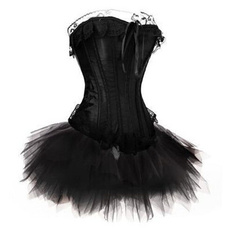 bustierset, corset top, Black Corset, Plus Size
