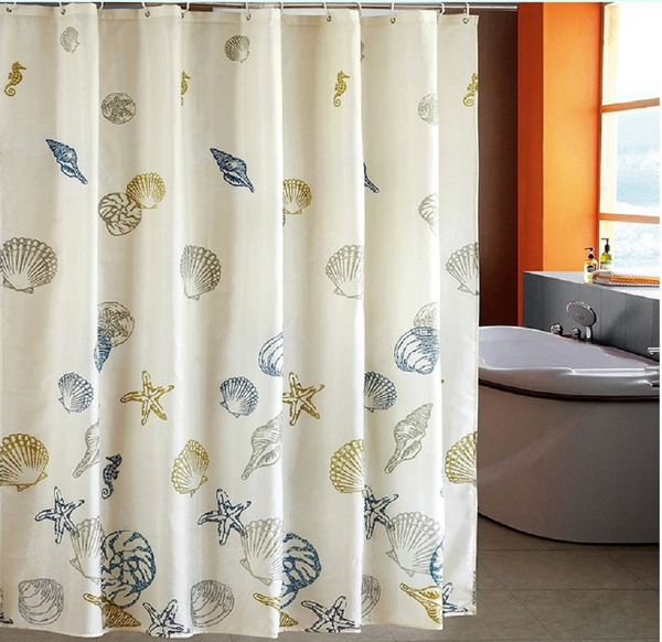 Ocean Starfish And Seas Shower, Extra Wide Bathtub Shower Curtain