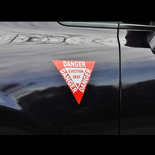 car stickers danger ejection seat warning stickers ejection reflective ...