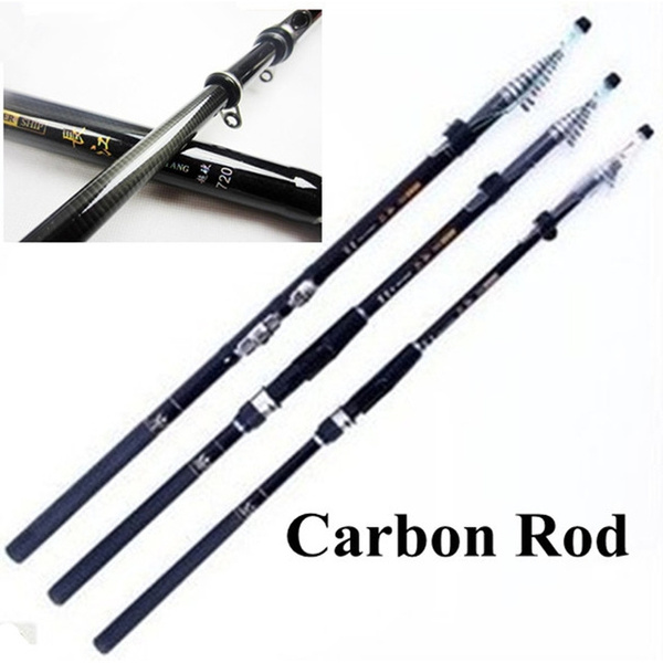 7.2M 11 Sections/Segments Telescopic Saltwater fishing rod carbon Rock Fishing  Rod Pole