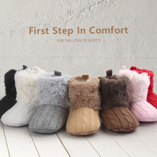 Baby Fleece Knit Soft Snow Crib Shoes