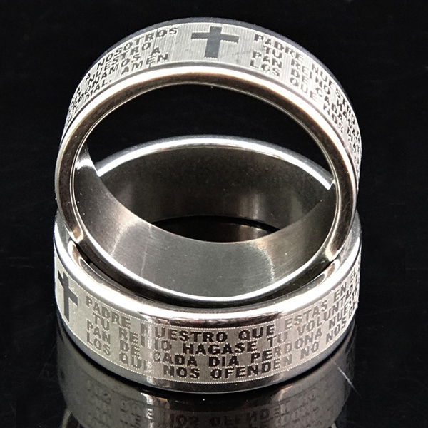 Genuine New 6mm Religious Silver 316L Titanium Stainless Steel Cross ...