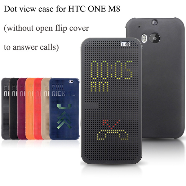 Tekstschrijver Wrijven magie M8 Dot View Smart Wake UP Design Phone Cases For HTC One M8 Case Silicon  Flip Cover | Wish