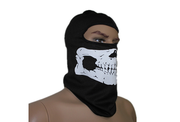 1pc Fabric Ghost Mask Balaclava Skull Hood White