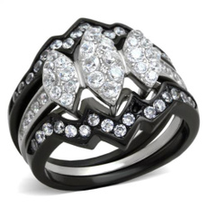 Steel, black, Jewelry, Wedding