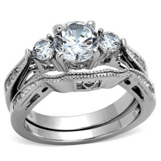 Steel, Engagement, Jewelry, Stainless Steel