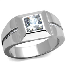 Steel, Cubic Zirconia, Joias, Stainless Steel