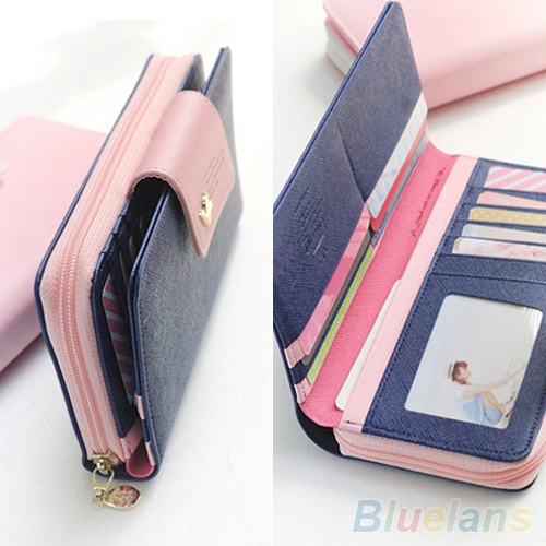 Women Clutch Leather Wallet Long Card Holder Phone Bag Case Purse lady  Handbags