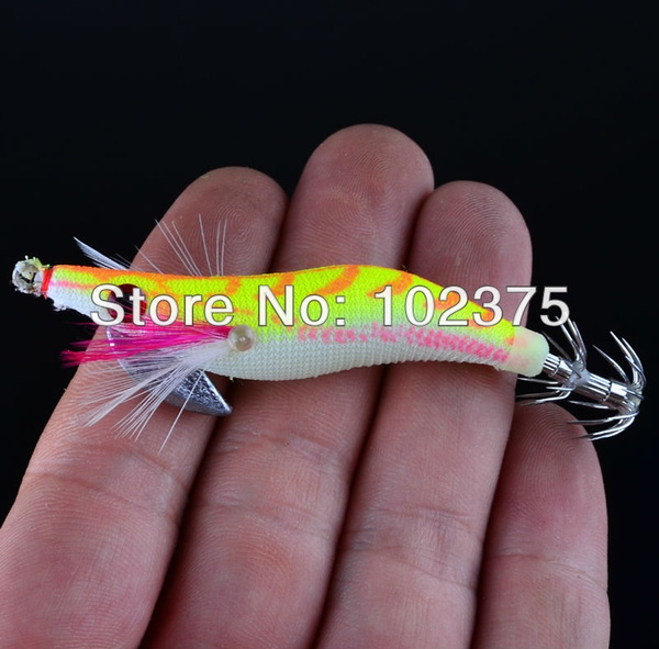 Hot 8pc/lot Fishing lures Exported to Japan New design 2.0# Squid Jigs Squid  Hook 4 Color Mix