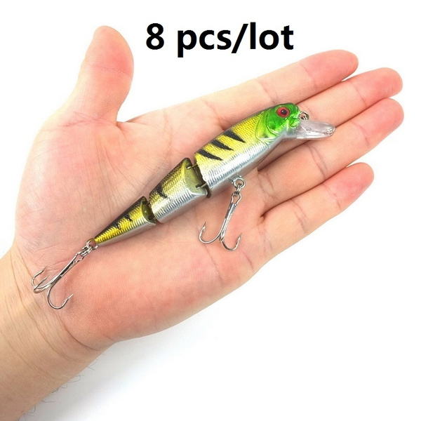 8pcs/lot Jointed Fishing Lures 10.5CM 14G 6# Hooks Fishing Tackle Equipment  Pesca Fish Bait Hard Artificial Lure Wobbler Minnow
