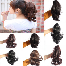 Vogue Lady Hairpiece Short Wavy Curly Claw Hair Ponytail Clip-on Hair Extensions