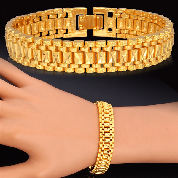 Hot Men's Bracelet 18K Gold /Platinum 