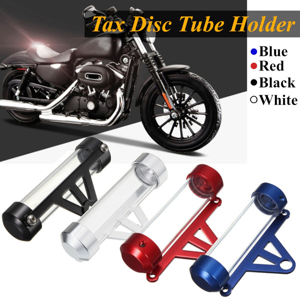 Aluminum Tax Disc Tube Holder Motorbike Scooter Motorcycle Moped Waterproof  4-Color