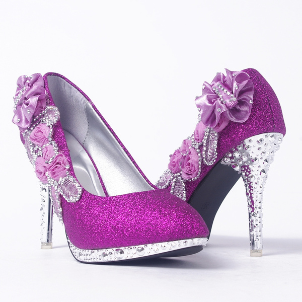 Fashionmore Womens Sequin High Heel Wedding Shoes Fashionmore Womens Sequin High Heel Wedding Shoes