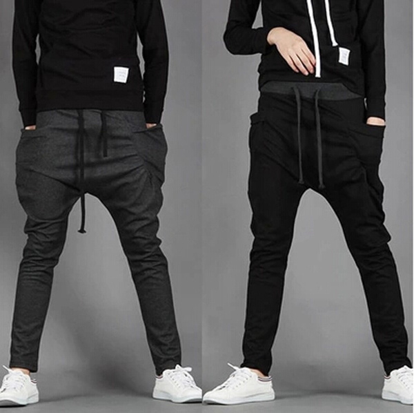 drop skinny black jogger pants