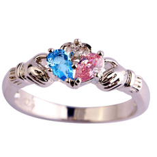 bluetopazengagementring, Blues, Engagement Wedding Ring Set, Jewelry