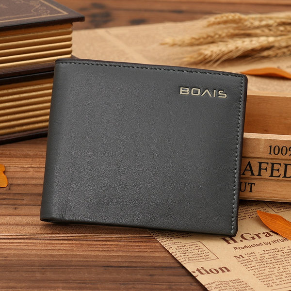 new Bovis classic male short design wallet men s leather purse casual wallet card holder