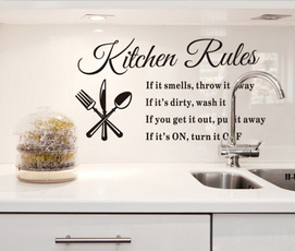DIY Removable Kitchen Words Wall Stickers Decal Home Decor Vinyl Art Mural