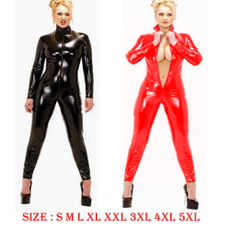 Open Crotch, leatherbodysuitwithzipper, Cosplay, fauxleathercostume