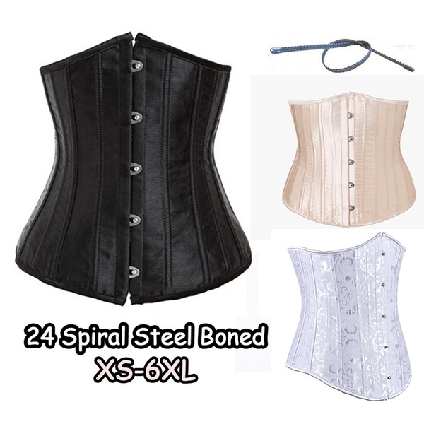 24 steel boned discount waist training corset