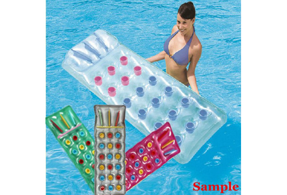 NEW INFLATABLE 18 POCKET FASHION BEACH SWIMMING POOL LOUNGER LILO AIR BED 