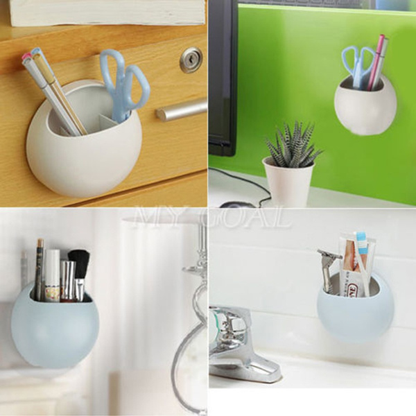 Wall Suction Cups Toothbrush Toothpaste Holder Kitchen Bathroom Stuff