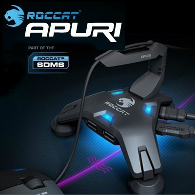 Roccat Apuri Active Usb Hub With Mouse Bungee Mouse Cord Holder Mouse Cord Clip Brand New In Box Original Shiping Wish