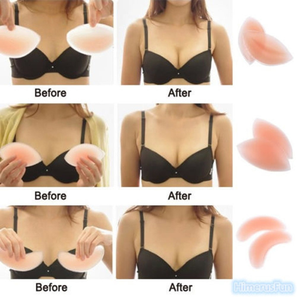 mollensiuer 3 Pairs Round Bra Insert Breathable Sponge Bra Inserts Cup Push  Up Sports Bra Pad Breast Enlargement Enhancer Shaper for