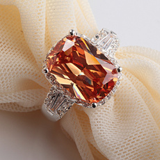 fashion lady's Topaz & White Topaz Gemstone silver Ring