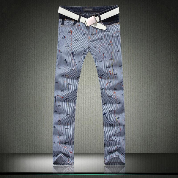 New Mens printed denim trousers washed skinny jeans 8 Sizes K_MJB025 | Wish