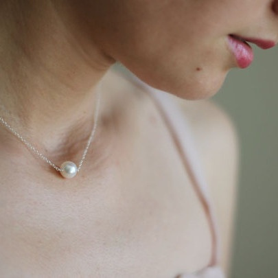 Necklace with a on sale single pearl