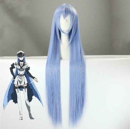 Anime Akame ga Kill Jaegers Esdeath Cosplay Wig 100cm Long Blue