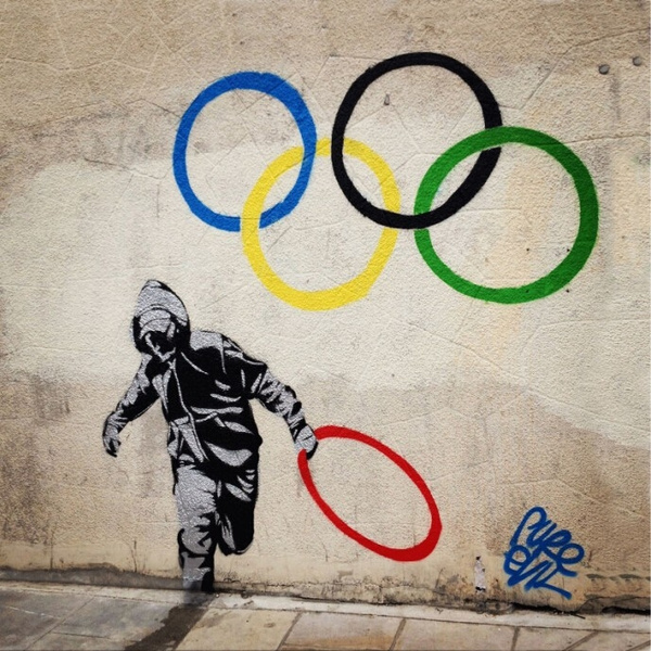 Olympic Rings London by BanksyPoster or Wall Sticker DecalWall art HD