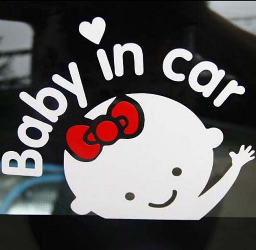 Hot Sale Baby on Board "Baby in car" Window Car Sticker Waterproof Vinyl Decal 
