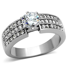 Steel, Engagement, Jewelry, Stainless