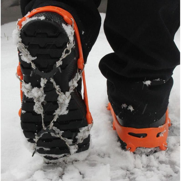 New Anti Slip Shoes Ice Spikes For Boots Cleats Gear Snow Chains Gripper  Walking On Skiing Hiking Shoes Ice Fishing Crampon Foot