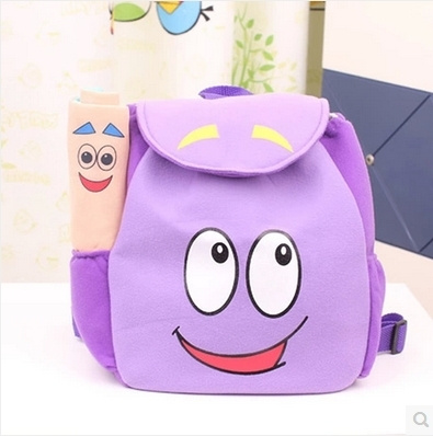 Children School Bag Cartoon adventurous dora backpacks Plush with Map ...