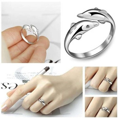 Couple Rings, dolphinring, woman fashion, Adjustable