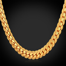 goldplated, Chain Necklace, Moda, goldchainnecklace