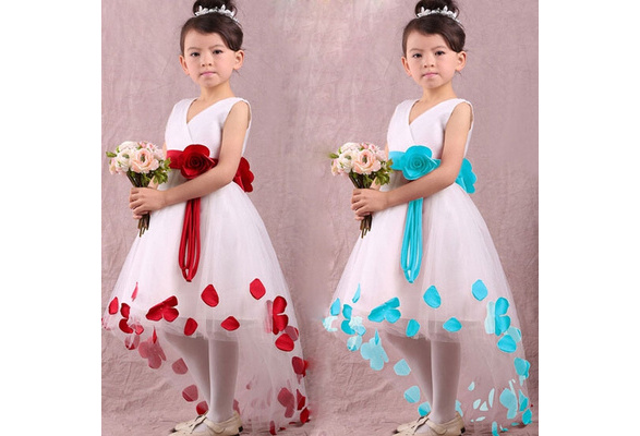 white gown with red flowers