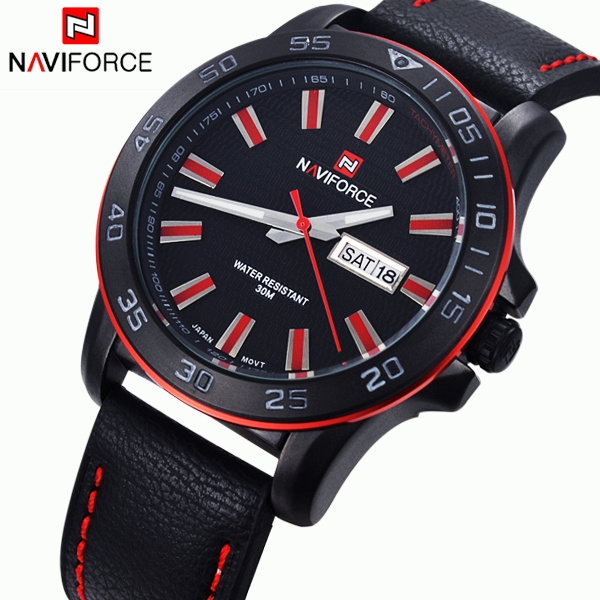 Naviforce 9040 Men Japan Quartz Analog Military Watch with Day