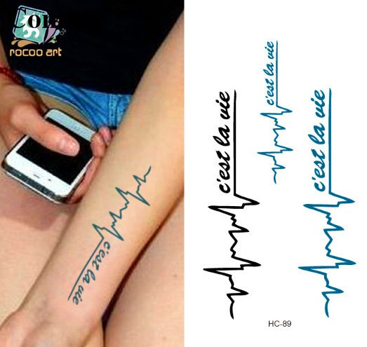 x4 'Heart Rate' Temporary Tattoos (TO00012745) : Amazon.nl: Beauty
