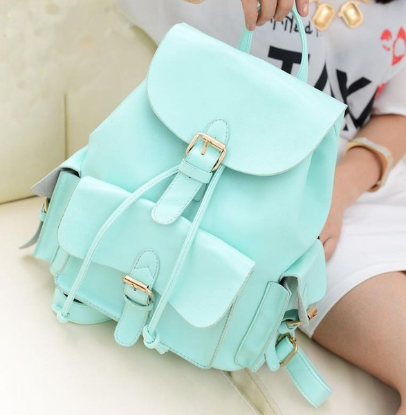 mint green school bag