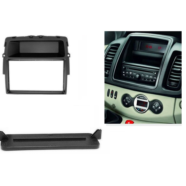 Double Din Fascia for NISSAN Primastar Opel Vivaro Renault Trafic Radio DVD  Stereo Panel Dash Install Trim Kit Face Surround Frame